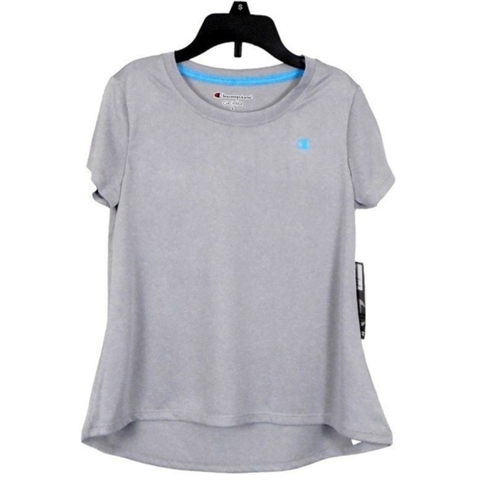Champion Girls Top Small Gray Short Sleeve Perfect‎ Swing Performance T-Shirt